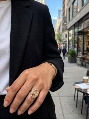 Gold diamond ring Authentic Ann Taylor